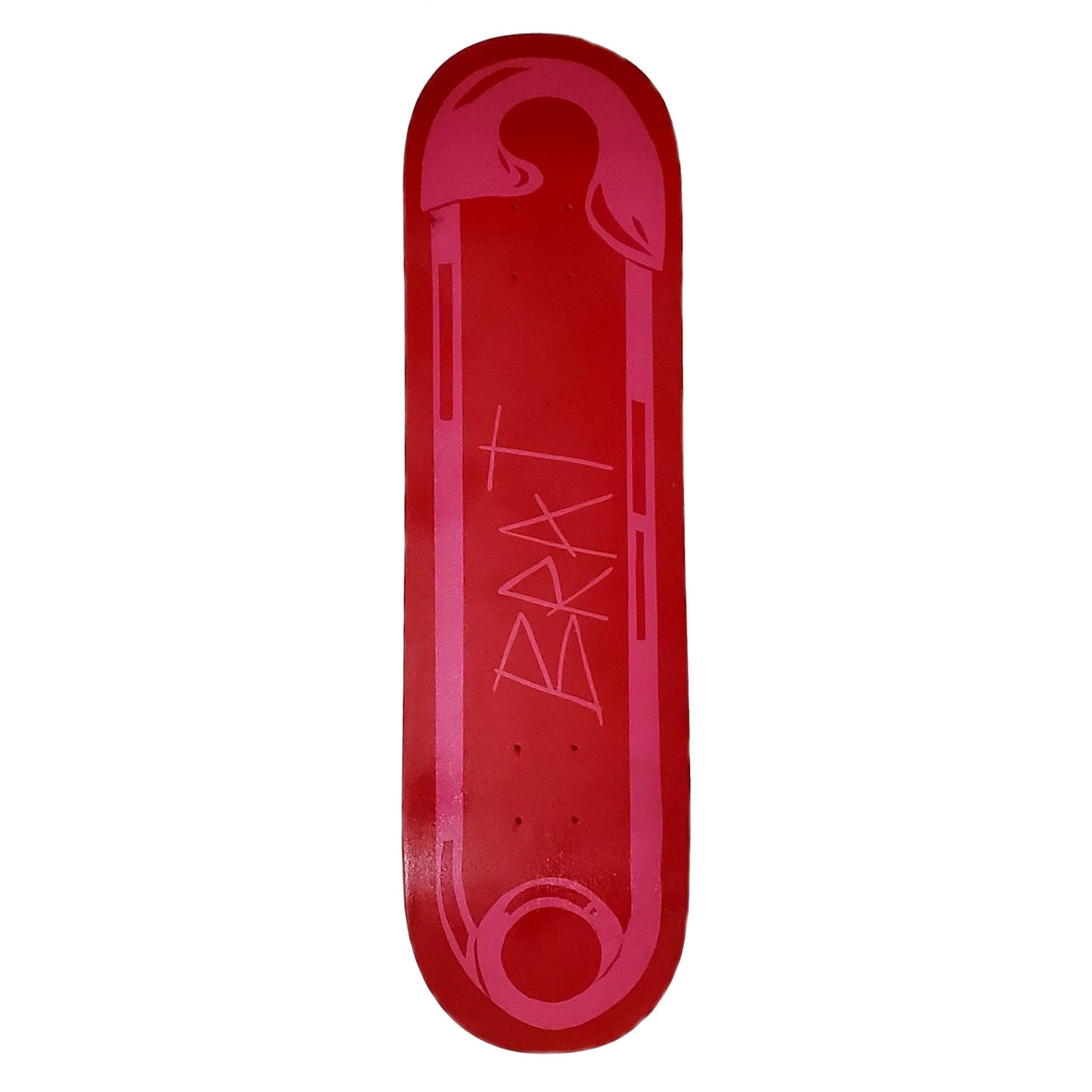 Oasis Skateboard Factory x Brat - "Safety Pin" - Artist-Made Skateboard Deck