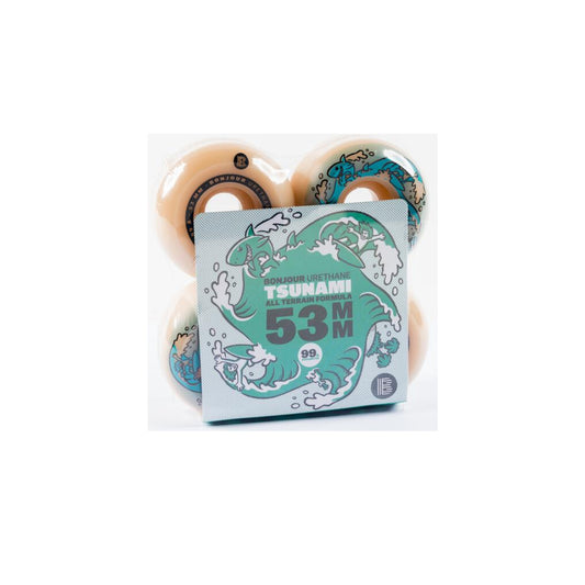 Bonjour Urethane - "Tsunami" Skateboard Wheels - 53/54mm 99a