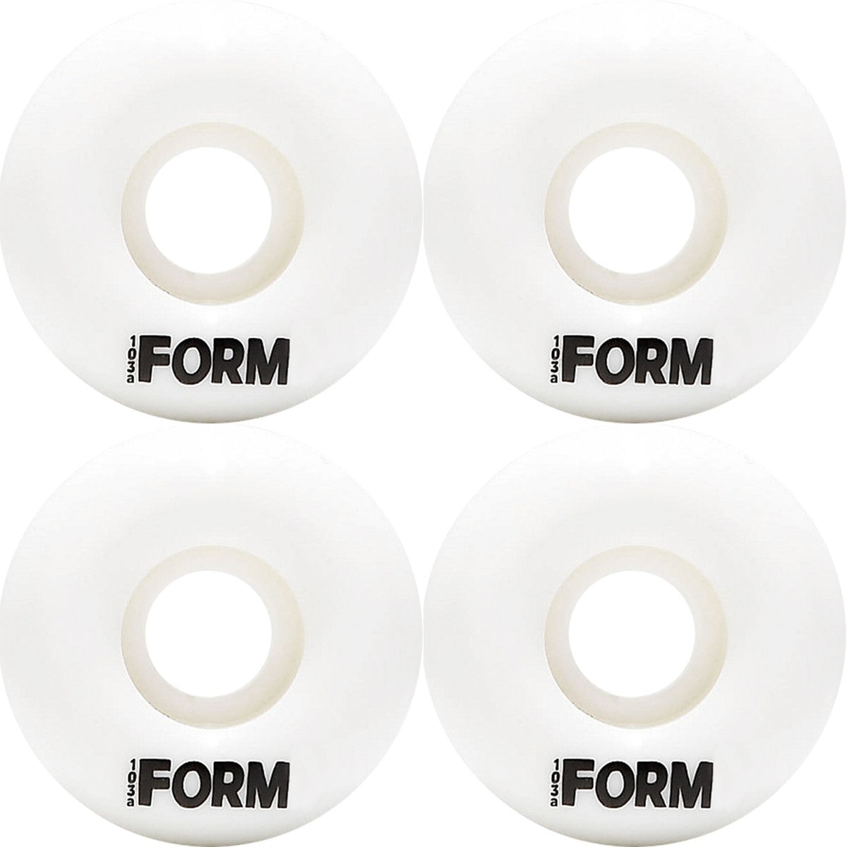 FORM - White Skateboard Wheels - 52mm 103a