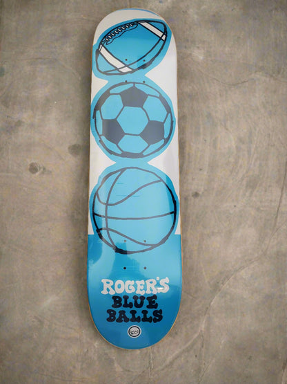 Roger - "Team Blue Balls" - Skateboard Deck - 7.87"