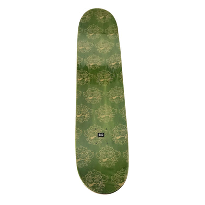 Temple - "Green Mask" - Skateboard Deck - 8.0"