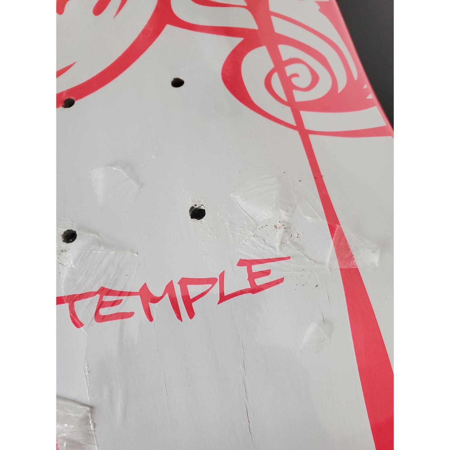 Temple - "Pink Dragon" - Skateboard Deck - 7.75" Scuff (Wall Decor)