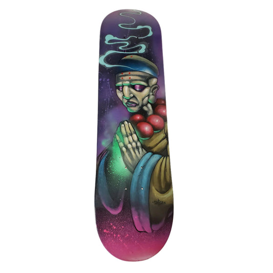 Skilz "Skull Cap" Artist-Made Skateboard Deck 7.7"