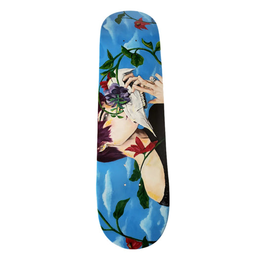 Felix Belk "Skull & Flowers" Artist-Made Skateboard Deck
