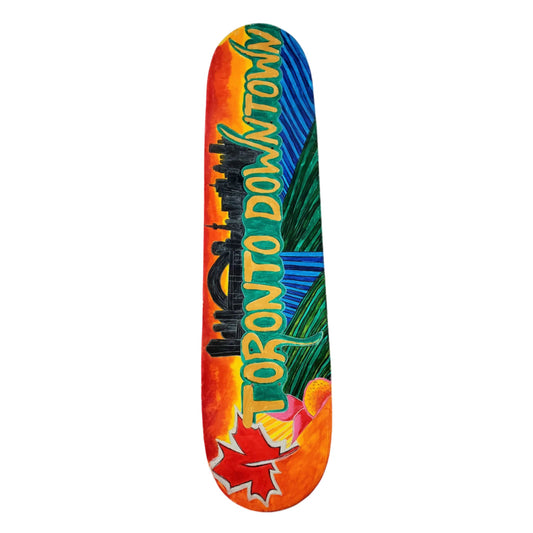 Bhoomi Joshi "Downtown Toronto" - Artist-Made Skateboard Deck 8.0"