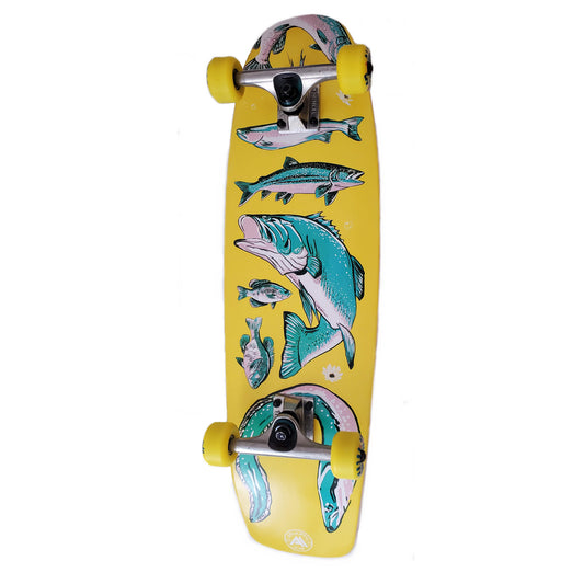 Atlantic Aire - "Go Fish" - Mini Cruiser - Custom Complete Skateboard - 7.5"