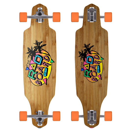 RAD Skateboard Co. Drop Through "Bamboo Cabin" Complete Longboard - 9.0"