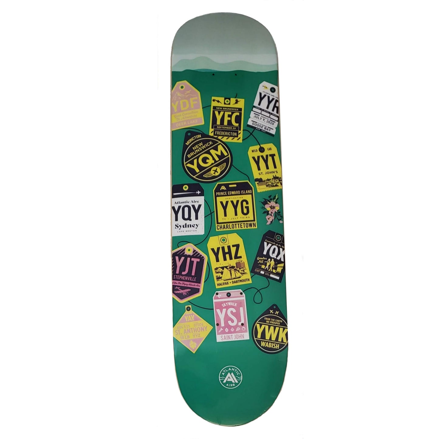 Atlantic Aire - "Fly Atlantic" - Skateboard Deck - 7.75"