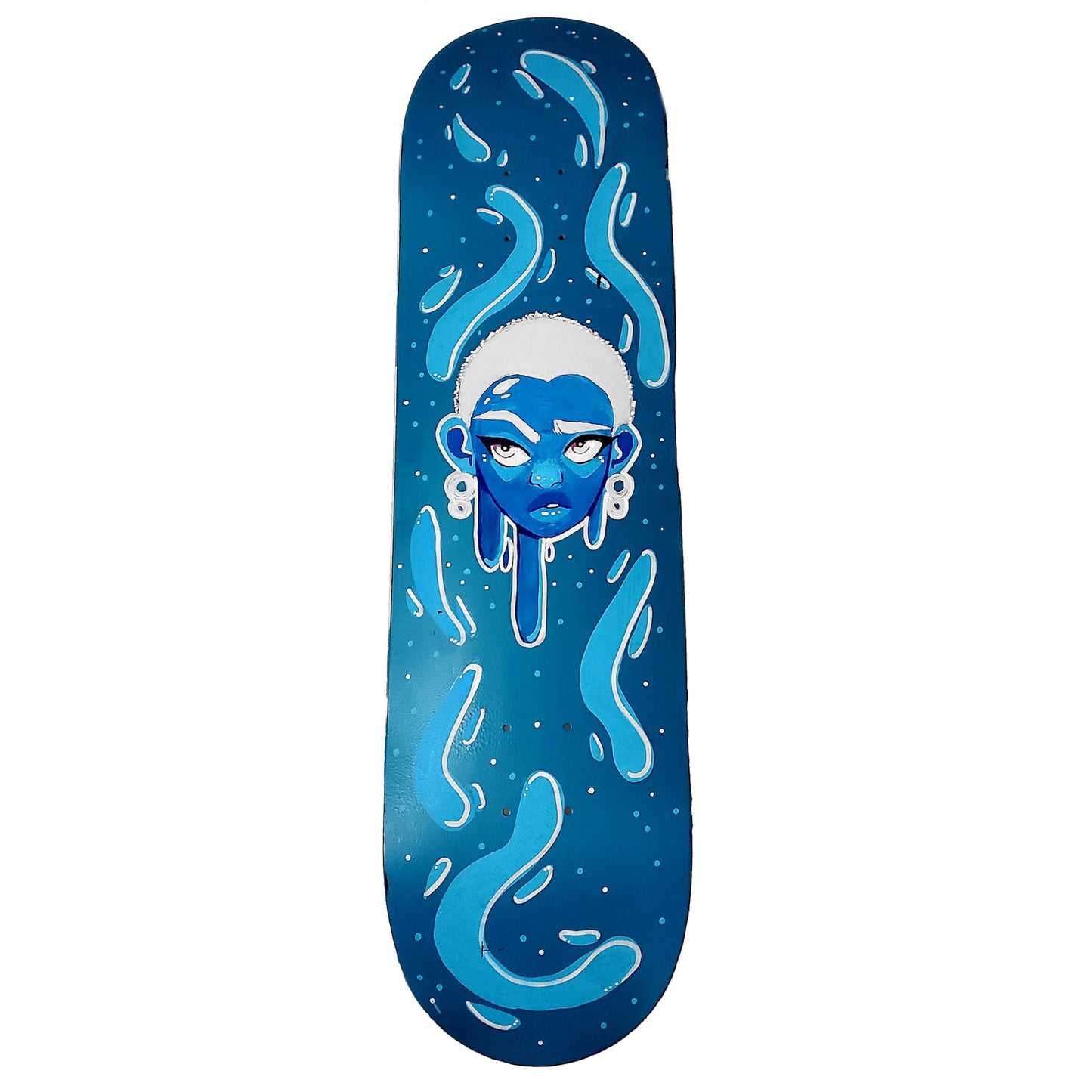 Oasis Skateboard Factory x Hanahaki - "Blue  Face" Artist-Made Skateboard Deck