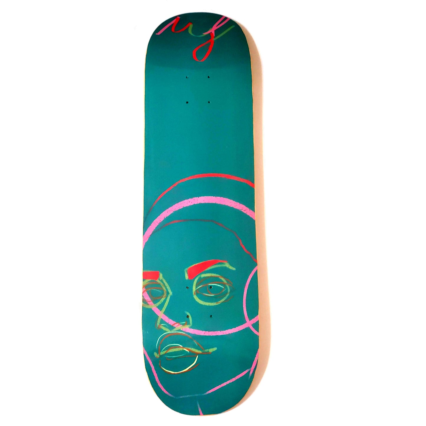 Oasis Skateboard Factory x Magic Forte "Aqua" - Artist-Made Skateboard Deck