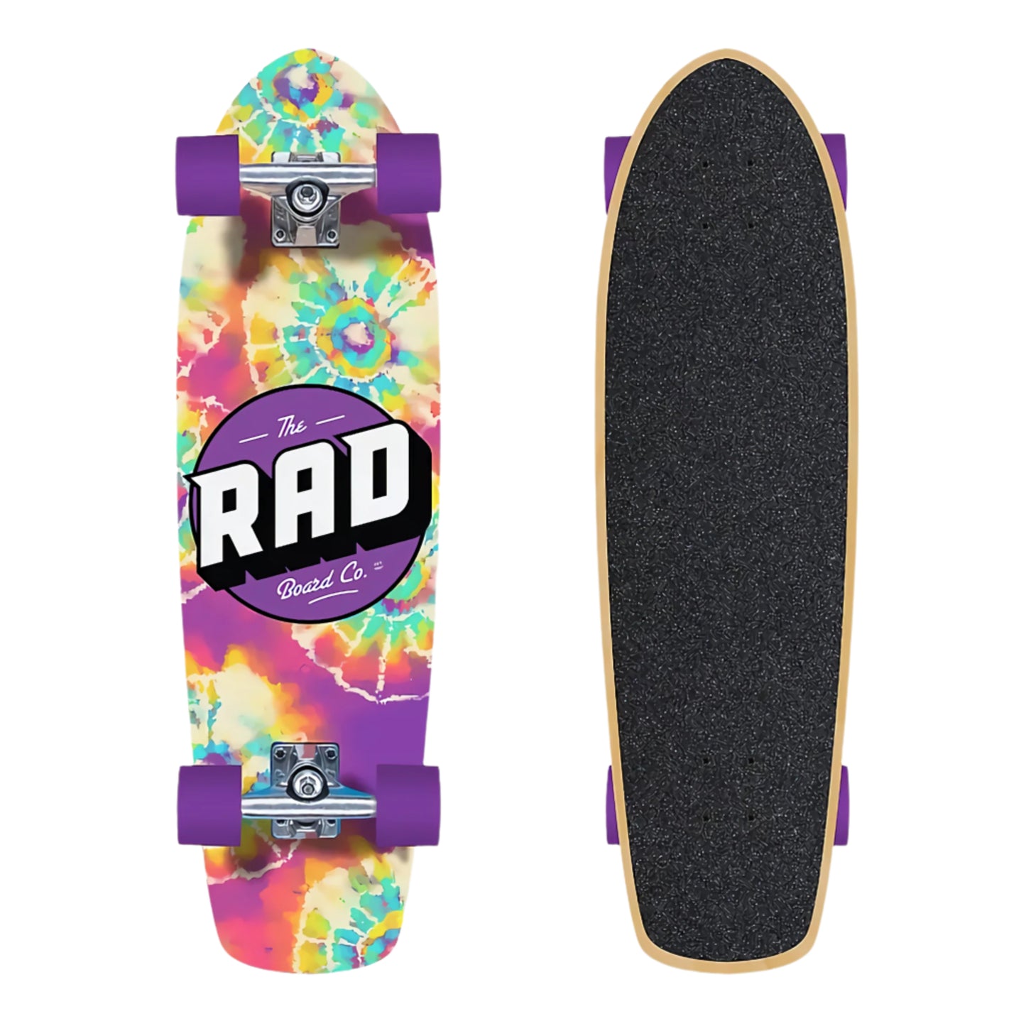 RAD Skateboard Co. - Retro Roller Complete Neochrome Cruiser Skateboard - 7.9"