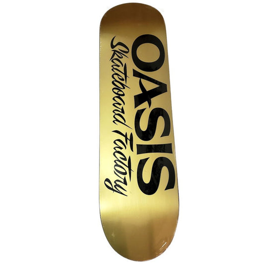 Oasis Skateboard Factory - RCADE "Metallic Gold Logo" - Deck - 8.0"