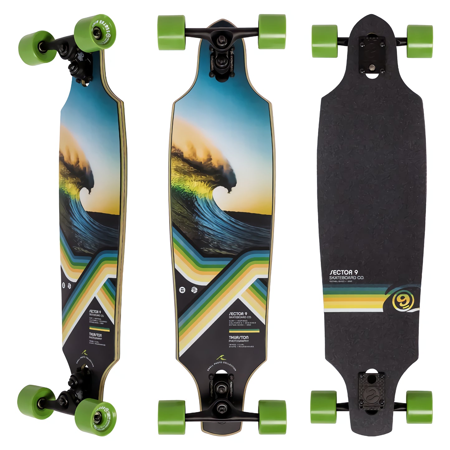 Sector 9 - "Roundhouse Roll" - Hybrid Longboard Surfskate Complete - 34"