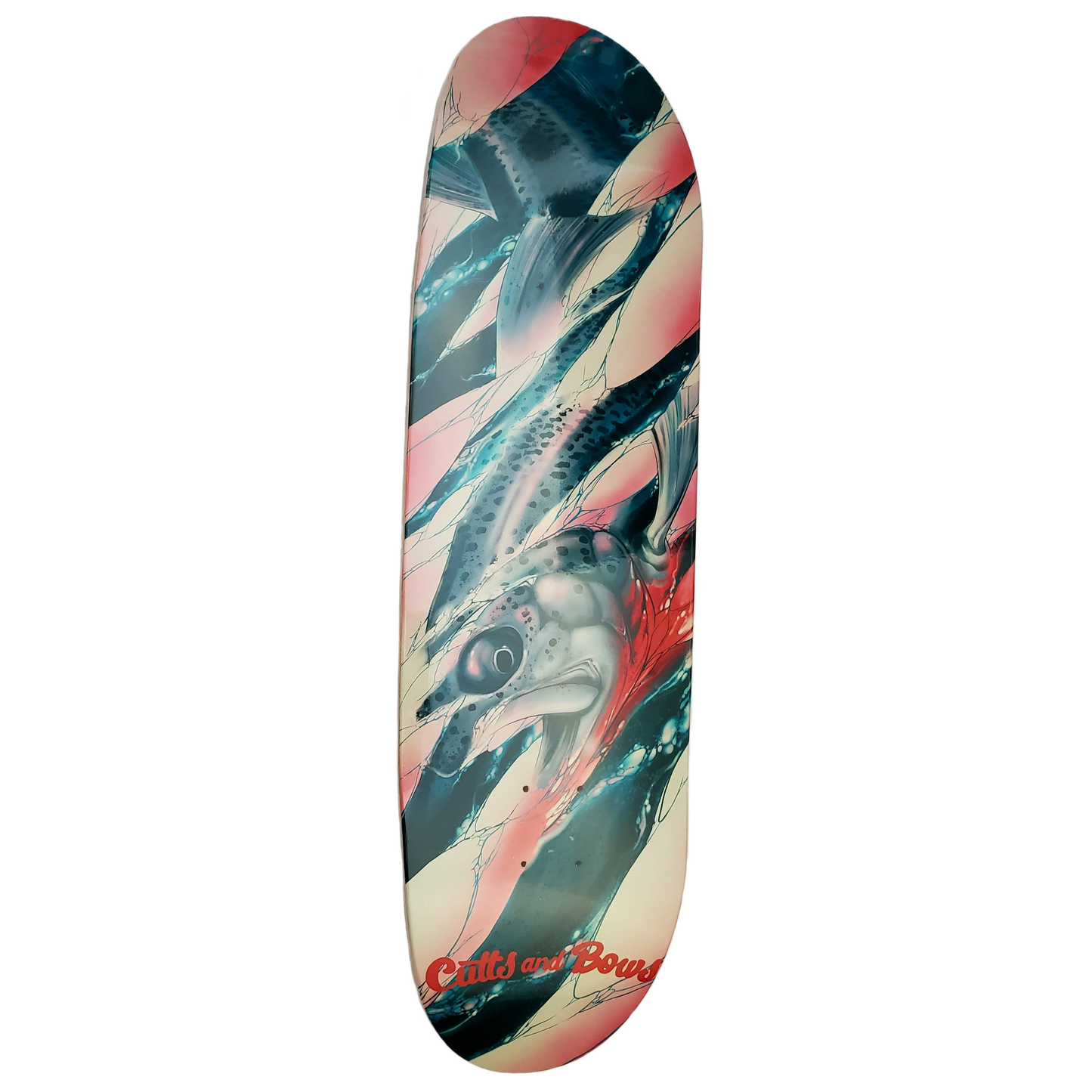 Cutts and Bows - "Cosmic Cutty" - 9" x 32.12" Egg Shaped Skateboard Deck