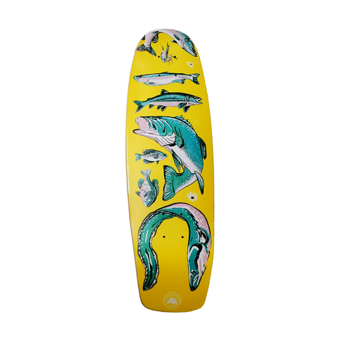 Atlantic Aire - "Go Fish" - Mini Cruiser Skateboard Deck - 7.5"
