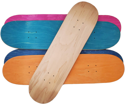 Blank Skateboard Deck - Natural Stain - 8.25"