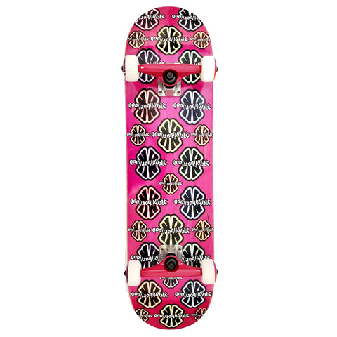 Neighborhood - "All Over Logo Pink" - Custom Complete Skateboard - 8.1"