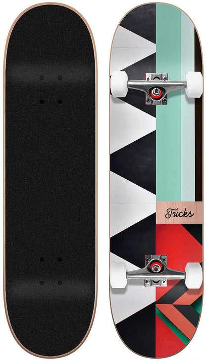 TRICKS - "Pattern" - Starter Complete Skateboard - 7.87"